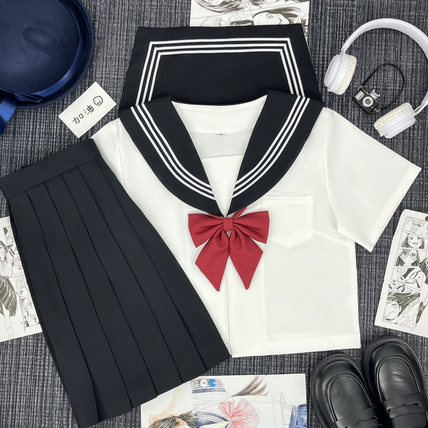 Православная подлинная японская форма JK черный воротник белый