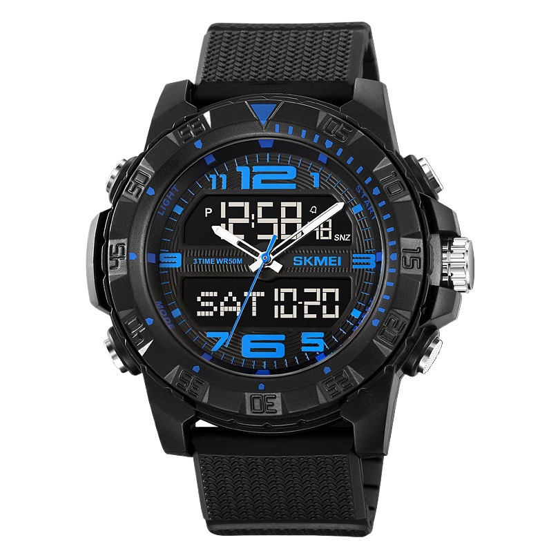 SKMEI reloj doble pantalla multifuncional luminoso impermeable reloj electrónico deportes al aire libre reloj electrónico 2162