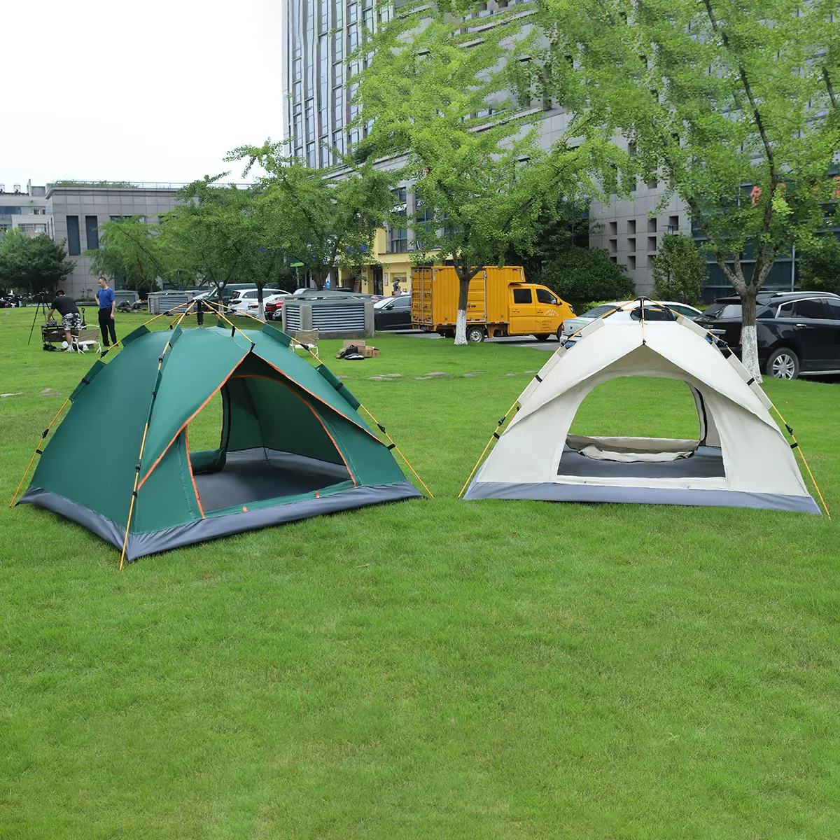 亚马逊便携式速开露营帐篷加厚防雨遮阳户外帐篷全自动旅行帐篷