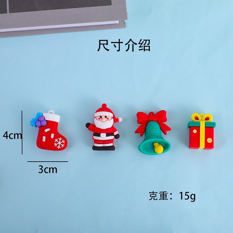 Nuevo cruzado de Navidad llavero colgante muñeca de Papá Noel bolsas de coches colgando joyas regalos de Navidad árbol