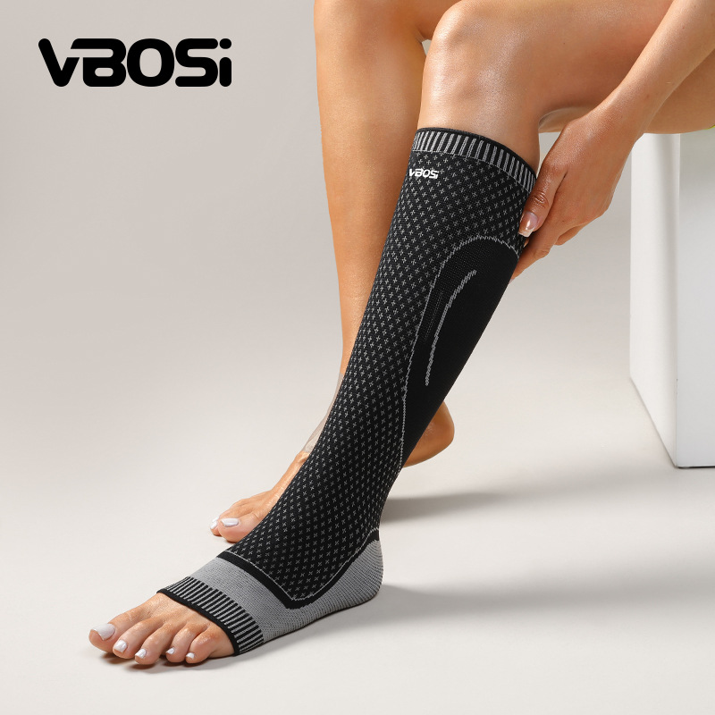 Sports calf and ankle support, compression for muscle stabilization, shock absorption, injury prevention, protective gear for running and football, wholesale