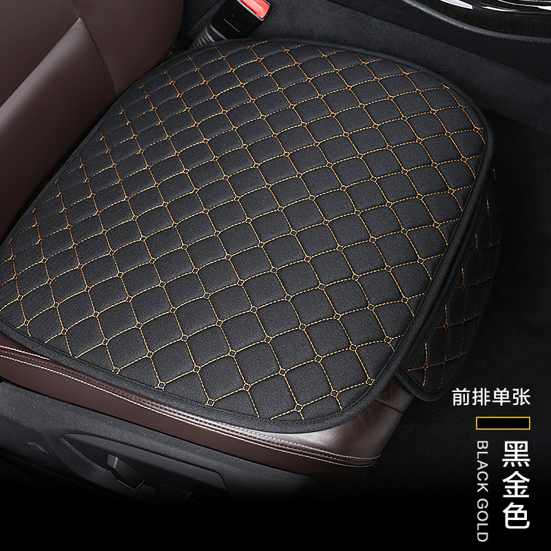 Seasons, Universal Seat cushion, seat cover - black-gold-square-cushion-universal