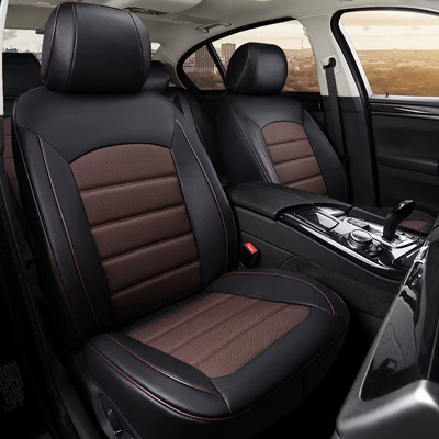 Modelə uyğun (Original) oturacaq örtükləri — Leather Seat Cushion Es200 - black-coffee-color-five-seats-nappa-leather-full-surround-of-front-and-rear-rows