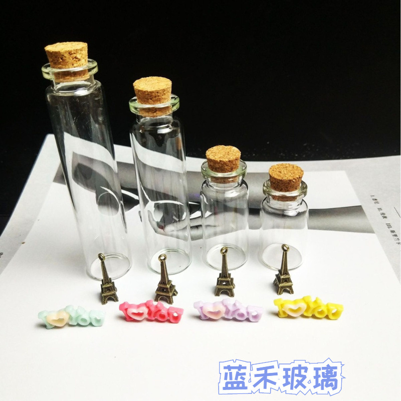 22mm diámetro botella de vidrio de corcho de bayoneta tubo botella de té botella flotante botella de deseos botella de joyas de almacenamiento DIY