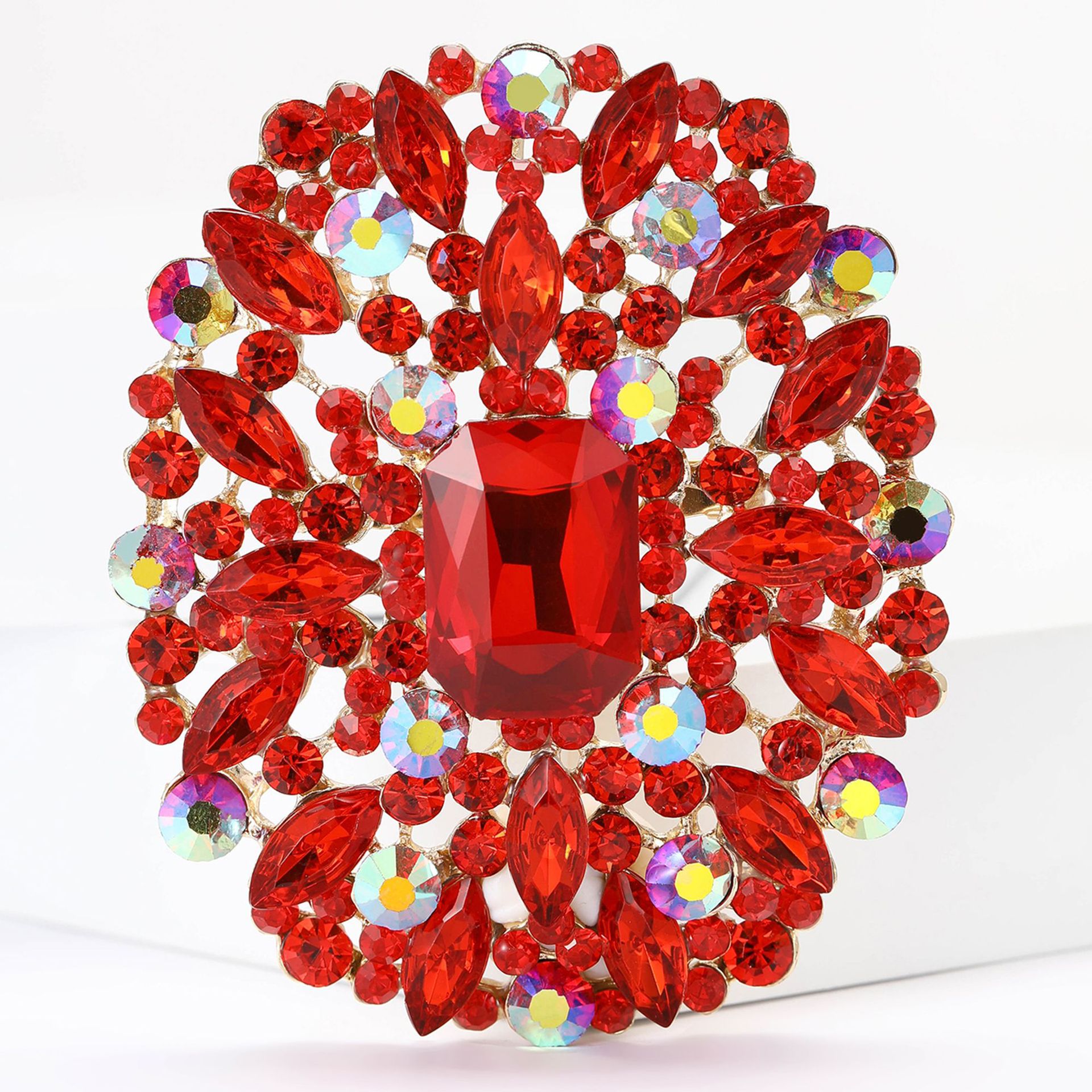 66g Weight Rhinestones Inlay Material Brooches Classification Business, Date, Cocktail Party Occasion Alloy Material Geometric Pattern All Seasons Season Women's Gender Retro Style Retro Pin Geometric Alloy Rhinestones Women's Brooches 10