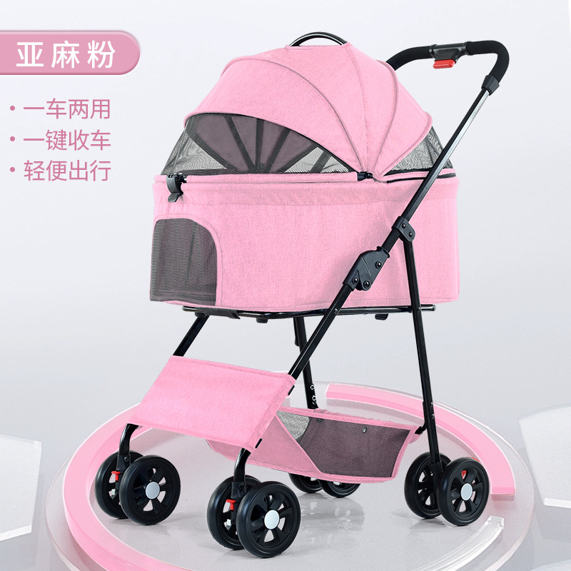 Cochecito Plegable y Desmontable para Mascotas de Metal, Lavable image 8