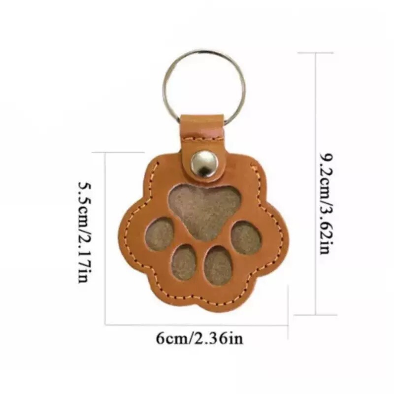 ペットの毛 PU 収納袋記念キーホルダー犬と猫の毛犬の足跡ペンダントペットペンダント|undefined