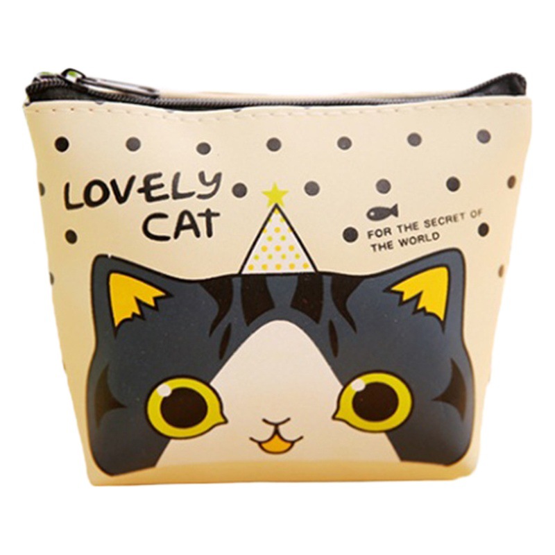 Estilo coreano de dibujos animados lona impermeable monedero corto cartera femenina lindo estudiante portátil cambio pequeño bolso