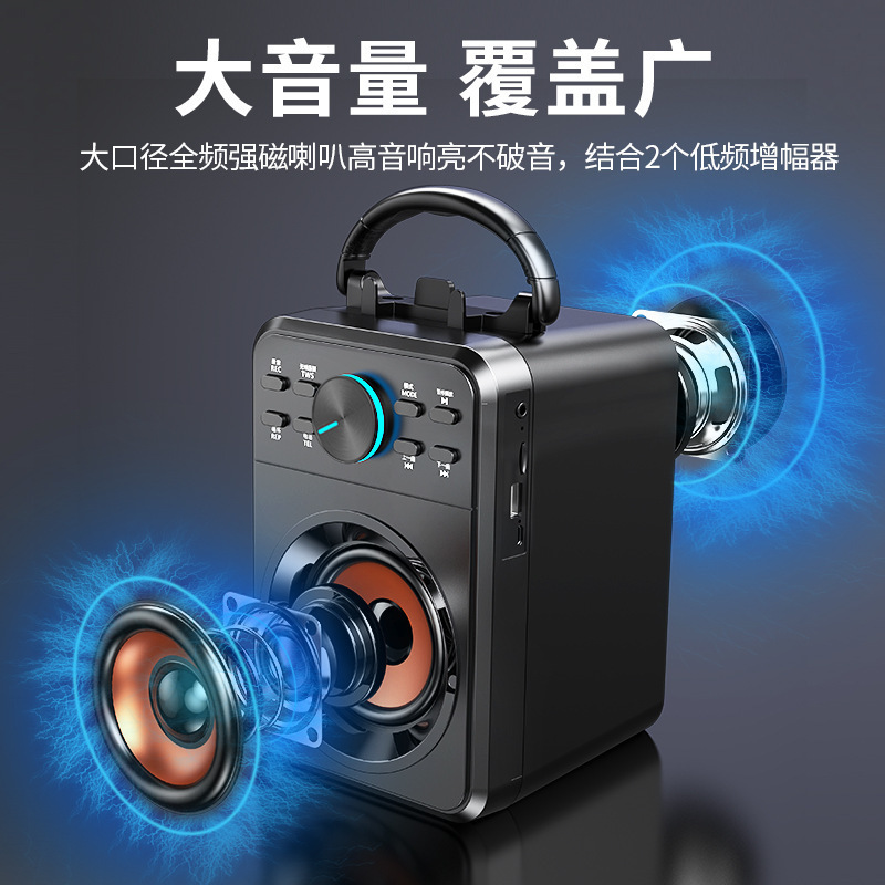 屋外カラオケスクエアダンススピーカー便利なカード挿入Bluetoothオーディオポータブルワイヤレス内蔵バッテリーオーディオ卸売|undefined