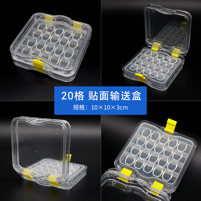 Caja de almacenamiento de dentaduras postizas Caja de chapa pequeña Caja de película de dentaduras postizas de una sola pieza Caja de dientes 2 cuadrículas 6 cuadrículas 16 cuadrículas Caja de chapa Caja de transporte