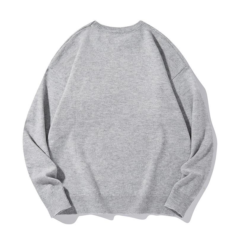 Men's Round Neck Sweater - Lightweight Knit Pullover For Fall & Winter, Soft & Comfortable, Versatile Layering Piece_voghion.com