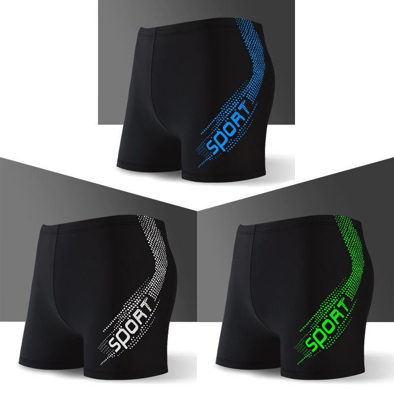 Swimming trunks men's professional training slim men's boxer large size Swimming trunks sexy quick-drying men's hot spring swimsuit manufacturers