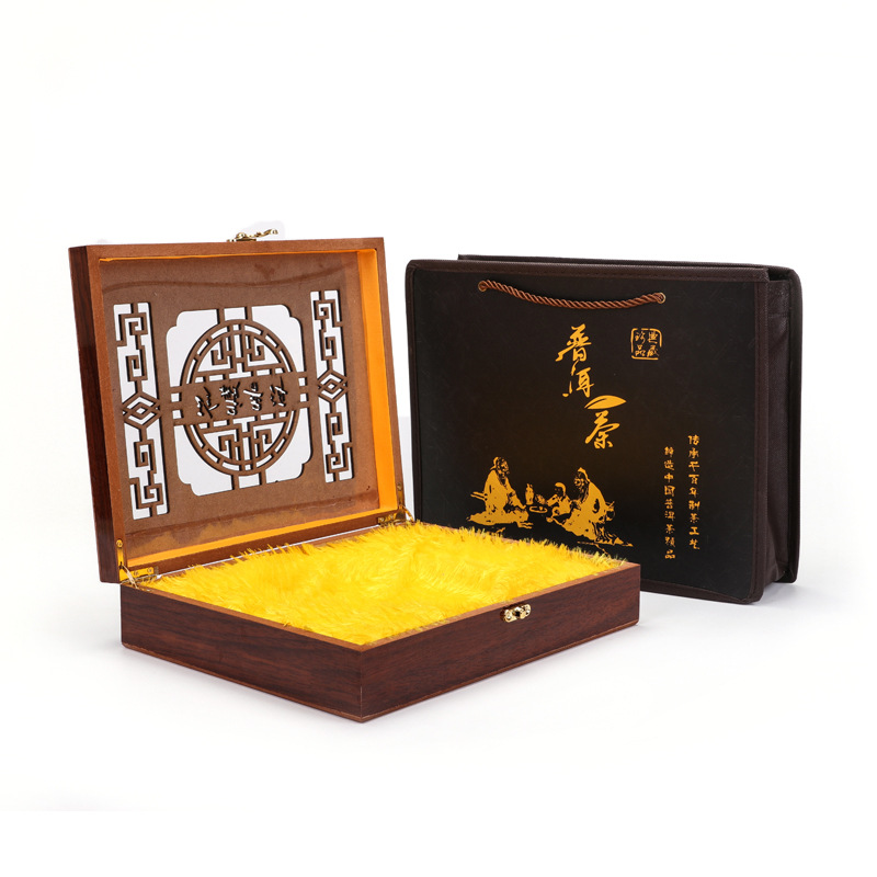 免漆木盒普洱茶包装盒普洱茶单饼盒357克茶饼盒七子饼收纳盒纸盒