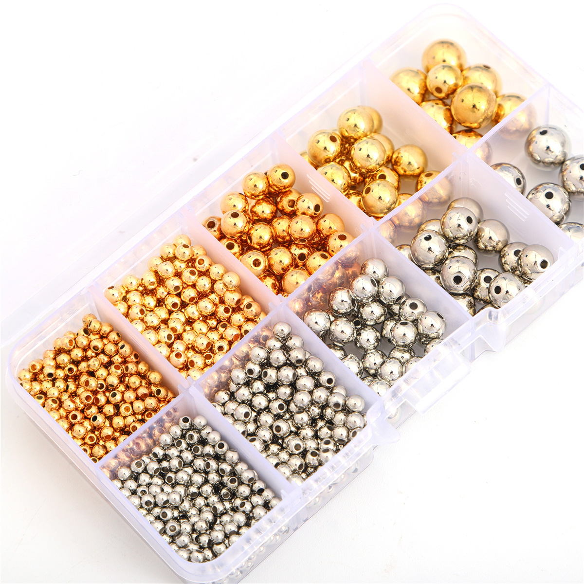 110g Weight Beads Jewelry Making Type Diameter 4mm, Diameter 6 mm, Diameter 8mm Jewelry Making Size 1 Set Diameter 4mm Diameter 6 Mm Diameter 8mm CCB Round Solid Color DIY Jewelry Accessories Beads