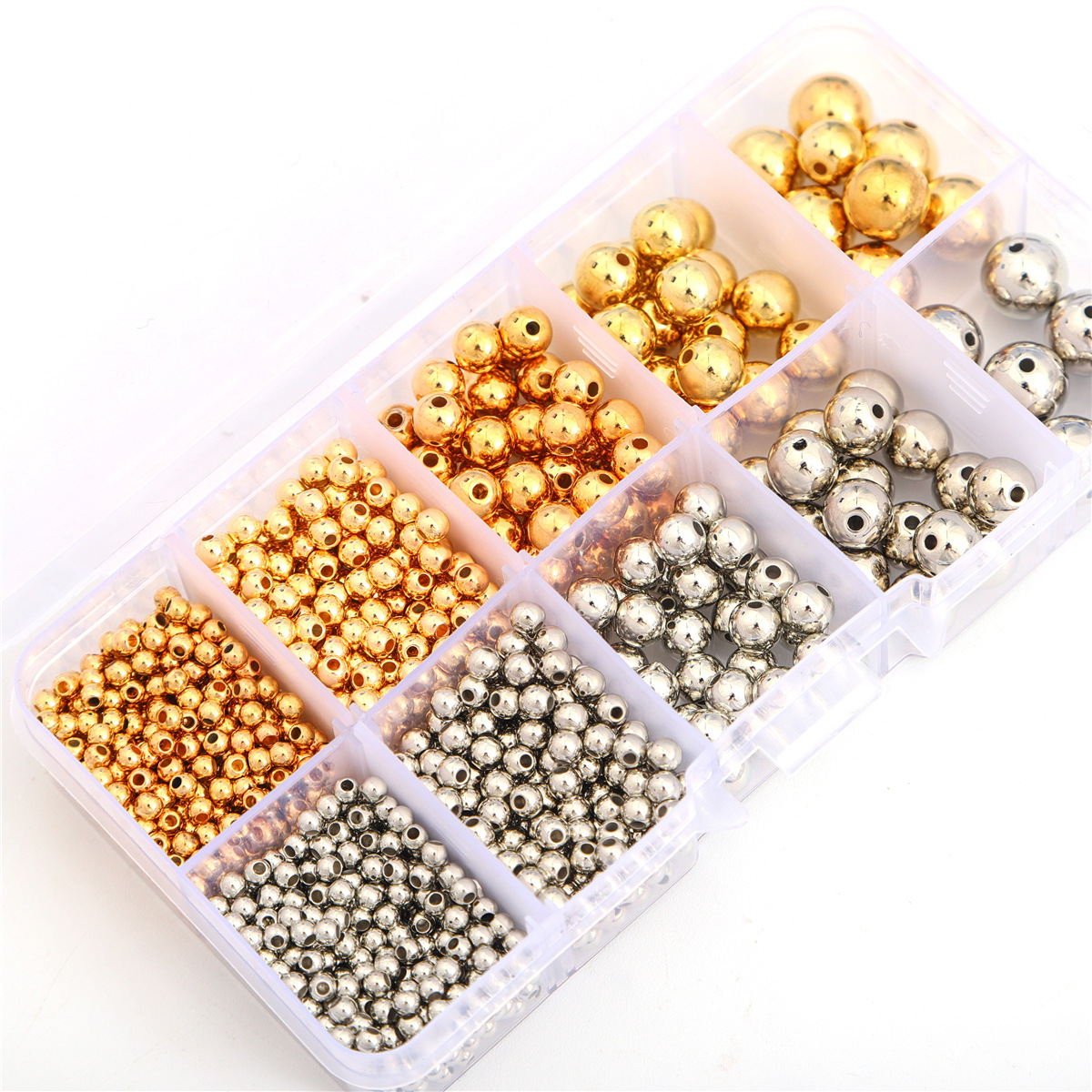 1 Set Diameter 4mm Diameter 6 Mm Diameter 8mm CCB Round Solid Color Beads display picture 1