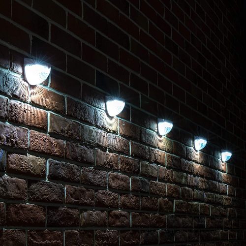 Solar-powered stair lights, outdoor half-round small night lights, shadow lights, fence lights, stair lights, solar outdoor courtyard lights