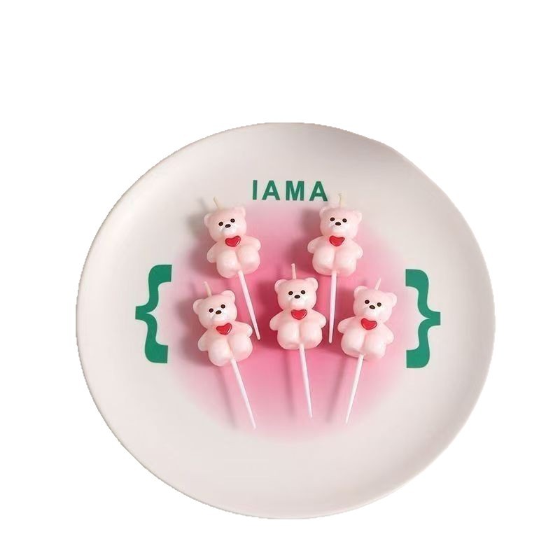 Søde fødselsdagslys med bjørne til festpynt_voghion.com