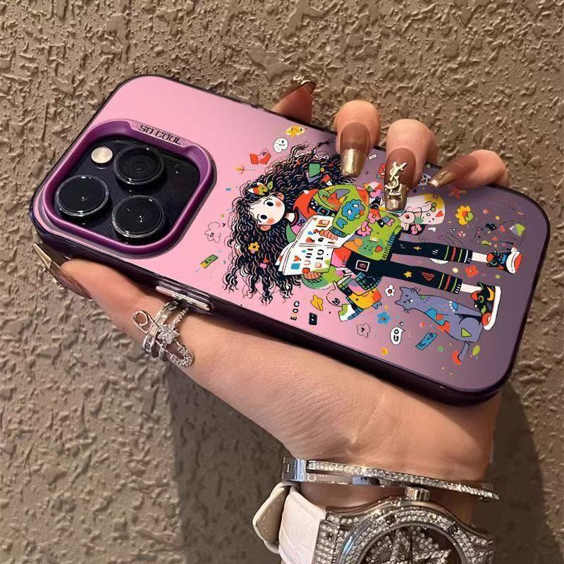 Nueva chica de moda para iPhone 16 funda para teléfono móvil Apple 15promax/14 personalidad 13pro1 2/11