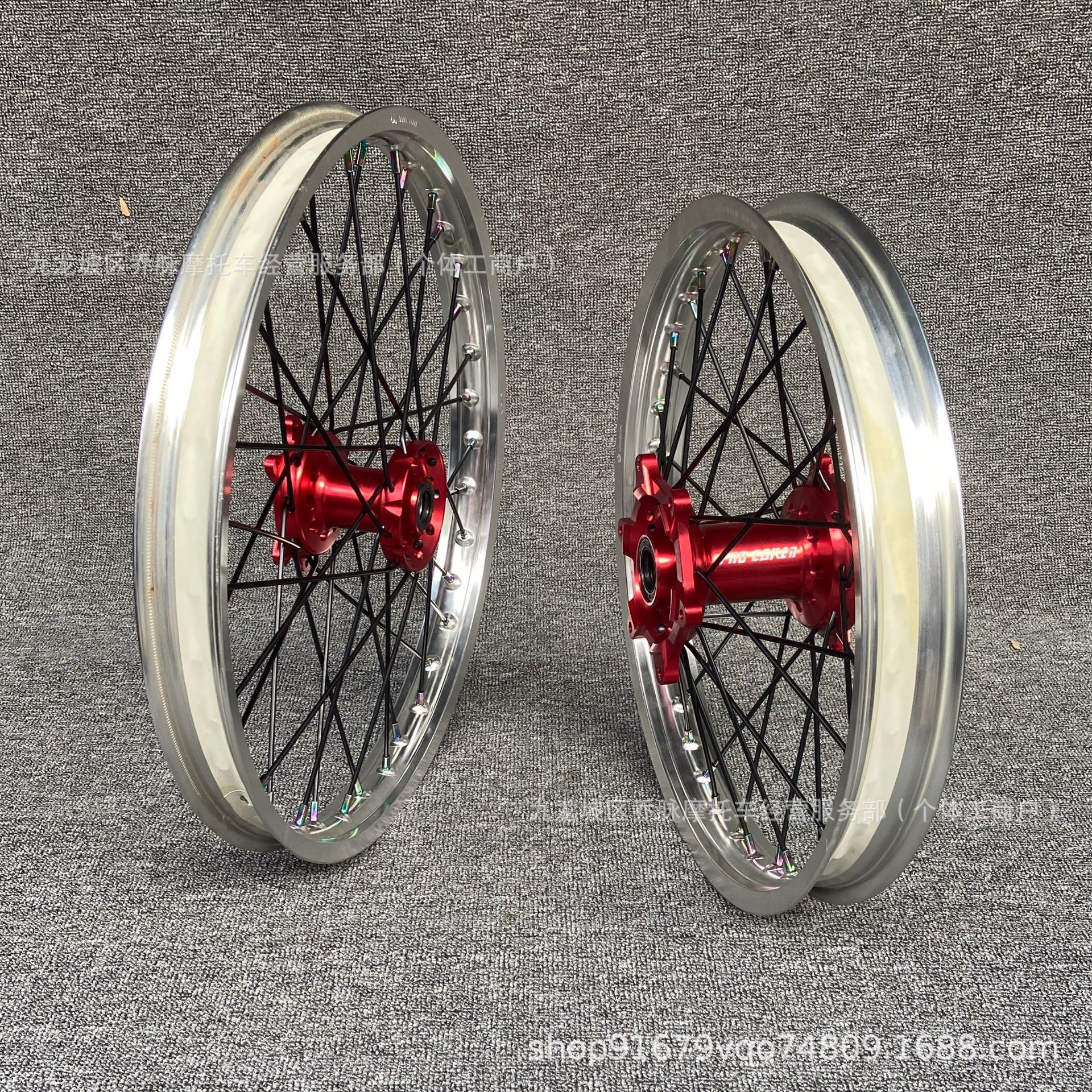 Suitable for Honda CRF250 450R modified CNC off-road wheel hub assembly, front 21-inch, rear 18-inch, 7-series aluminum alloy rims