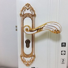 法式门锁欧式室内卧室房门锁木门锁门把手拉手锁具型一件代发跨境
