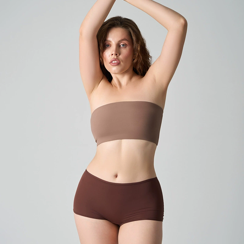 Тот же UNDERWEAR SET TUBE с двумя слоями бретельки без бретелей золотистый нюд и traceless набор