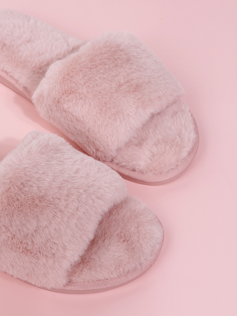 Velvet Plush Open-Toe Closed-Toe Autumn Indoor Lightweight Cushioned Memory Foam Breathable Indoor Shoes House Shoes_voghion.com