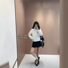 LU同款简约百搭户外休闲工装风衣小个子短款冲锋衣立领夹克外套女