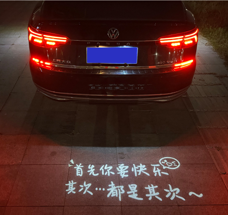 Suitable for Volkswagen license plate projection lights for Magotan B9, Passat, Lingdu, T-Roc, Tayron, Tiguan, Teramont, Sagitar