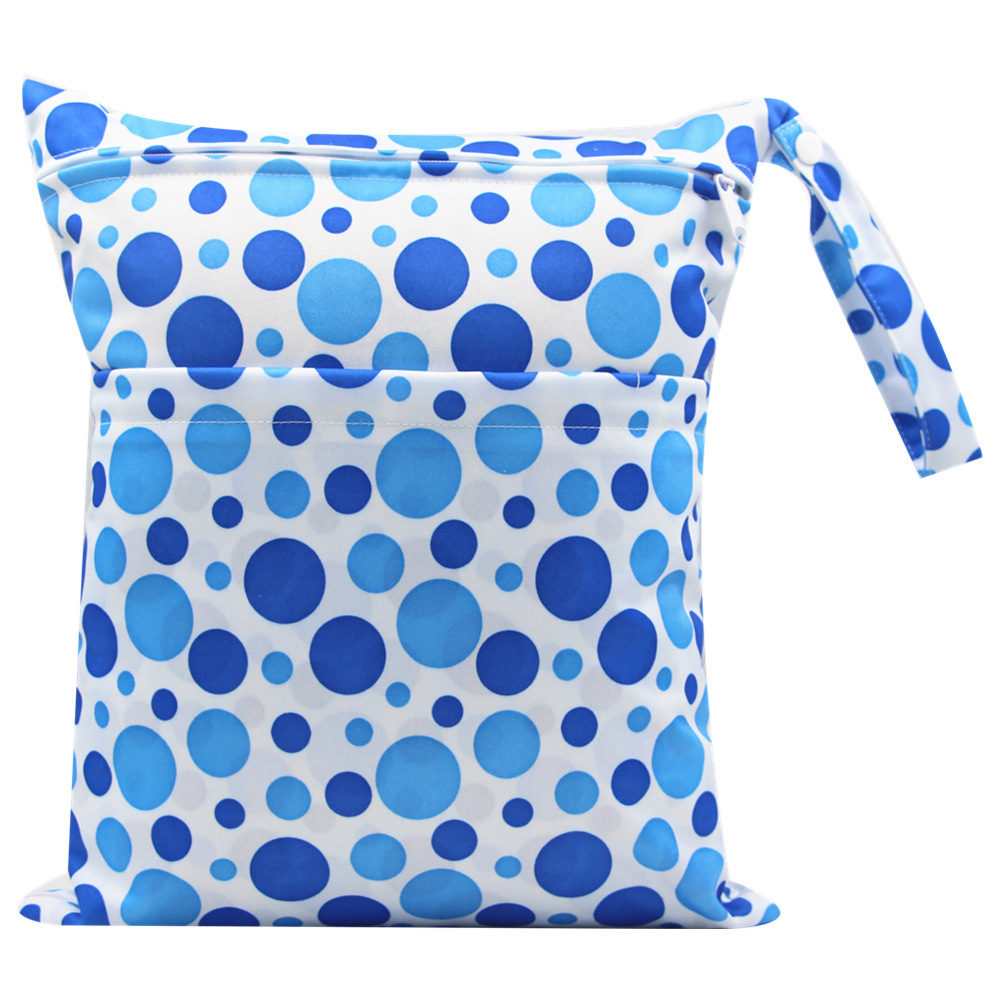 Asenappy bolsa de pañales 30*36cm bebé doble cremallera impresión impermeable bolsa de pañales cien tipos de impresión en stock