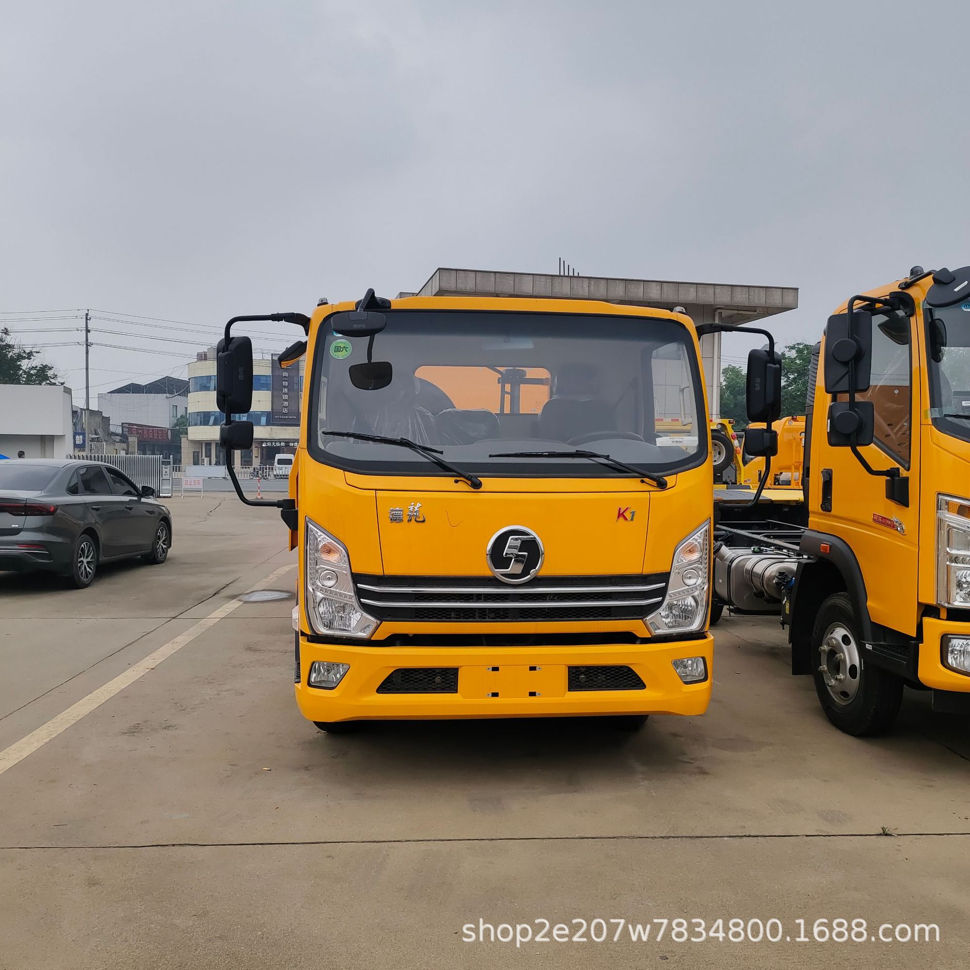 全落地平板清障车 轿车超跑转运车 坡度更低 一拖二道路救援车