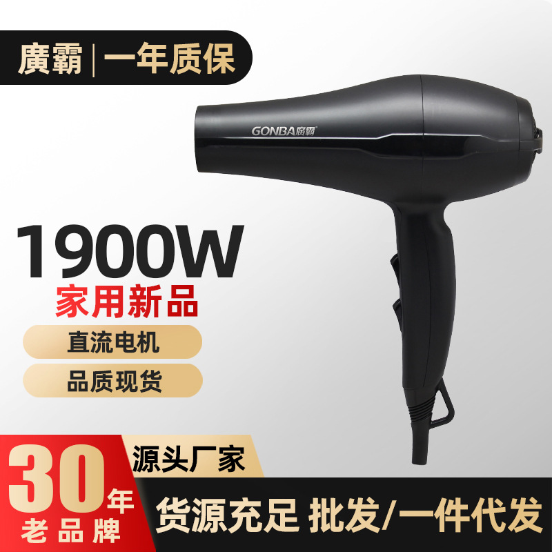 Household Quick-Drying Hair Dryer Negative Ion Hair Care Hotel Hair Dryer 1900W High-Power Hair Dryer Cross-Border Spot