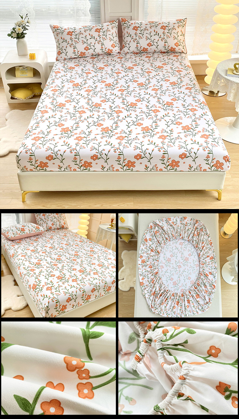 Articles de literie, textiles de maison, draps, ensemble de quatre pièces, draps à poches profondes_voghion.com