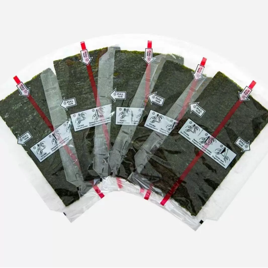 出口跨境三角饭团用海苔覆膜海苔半切海苔三角形饭团海苔日式