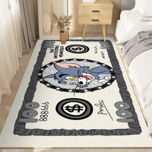 Cartoon Household Good Care Crystal Velvet Carpet Floor Mat Full-length Bedroom Bedside Blanket Dirt-resistant Non-slip Bay Window Mat