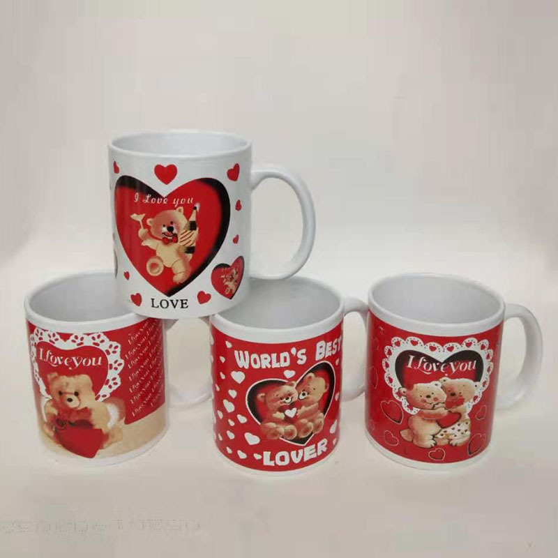 12OZ flor asada taza de cerámica recta taza de cerámica taza de agua creativa taza de leche taza de café al por mayor