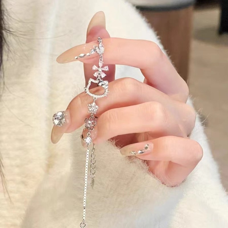 微镶猫咪哈喽kt手链女轻奢精致高颜值学生党送女友闺蜜生日礼物|undefined