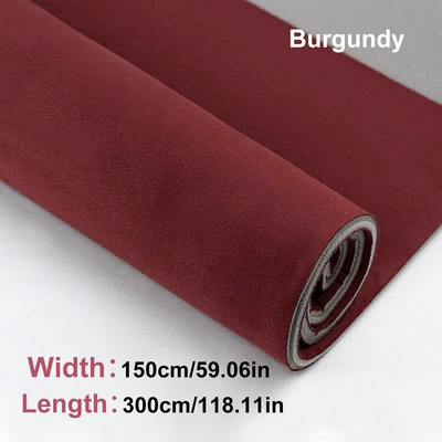 Roof Composite Sponge Velvet Fabric Car roof lining - burgundy-150300cm
