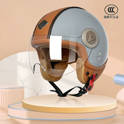 Motosiklet kaskı (dəbilqə) — Four Seasons Neutral 3C Certified - cement-gray-orange-peel-m