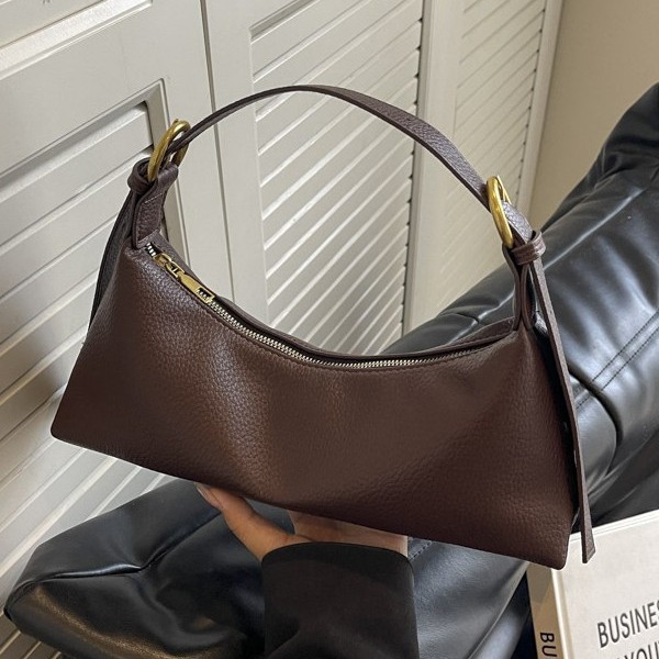 Cross-Border Trendy Niche Women's Bags 2025 New Vintage Fashion Underarm Bag Popular Simple Shoulder Bag Crossbody Bag