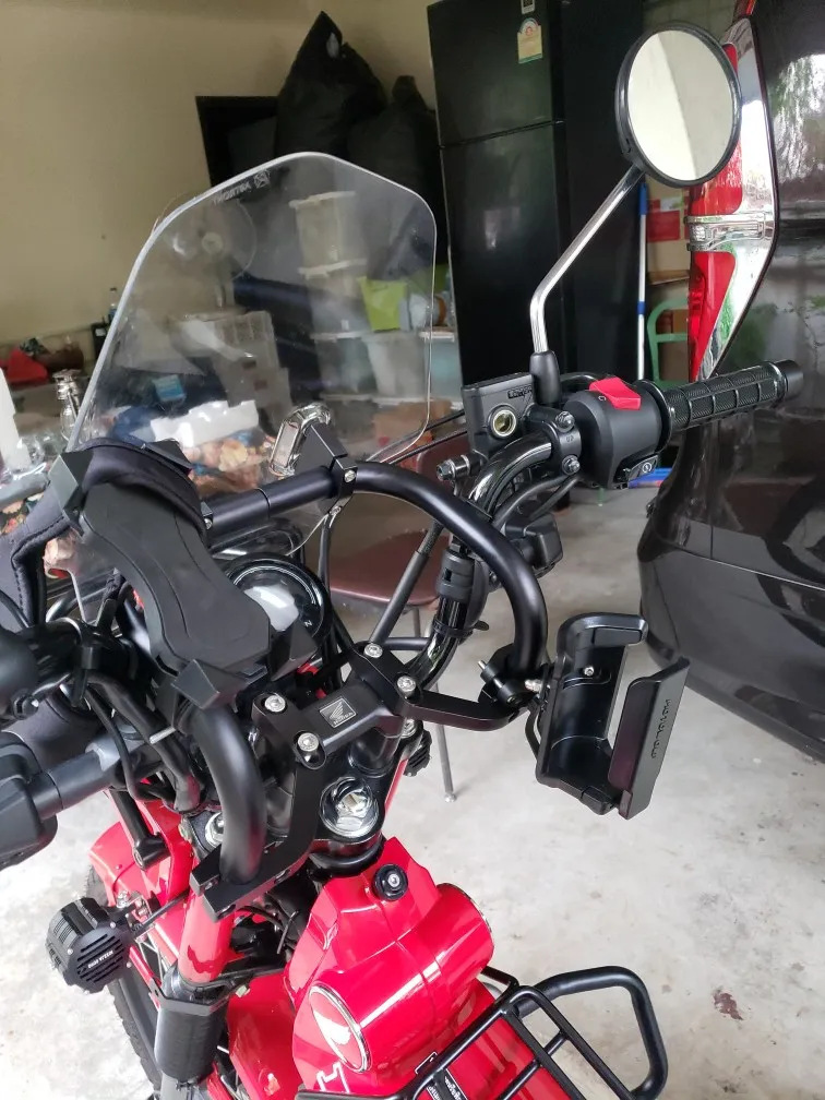 Universal Motorcycle Modified Windshield, Heightened Transparent Front Windshield, Aluminum Alloy Fixed Bracket, Windscreen Accessories