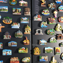創意新款雲南旅游個性磁性紀念品裝飾冰箱2023中國3d貼磁吸城市貼