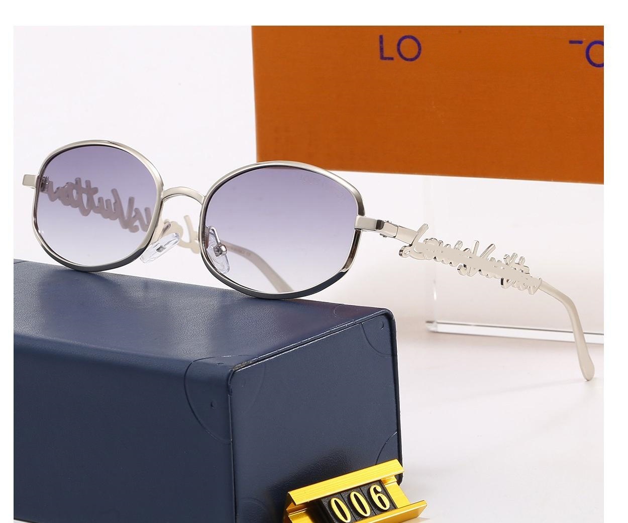 Cross-border Same Style as Lvjia 2026 New European and American Trend Metal Oval Hollow Sunglasses Fashion Sunglasses Manufacturer