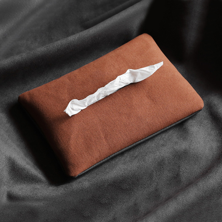 Factory Direct Sale Car Paper Towel Box Handle Box New Style Wall Mounted Women's Sunshade Car Tissue Box High-End Ins Style