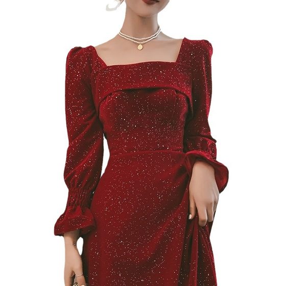 Toast Dress Bride 2023 New Spring Red Party Usually Wear Small Wedding Engagement Door Dress