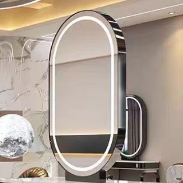 Barbería espejo salón de belleza especial lámpara espejo red salón de belleza rojo permeado cortador de cabello cabinet integrado tablero de espejo único y doble cara