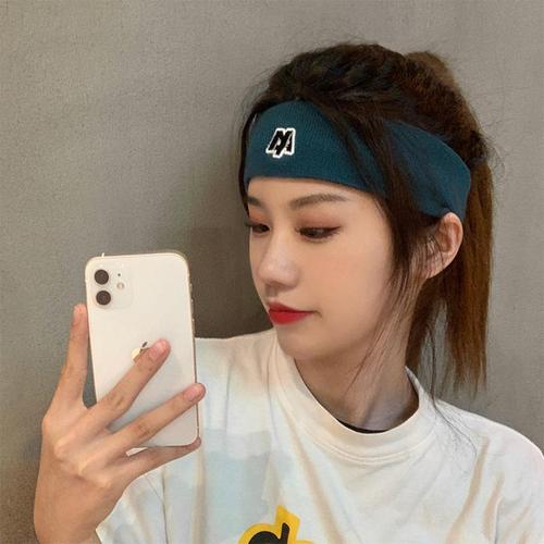 Summer high-elastic sports headband thin breathable ice silk running sweat-absorbent wool headband elastic knitted headband