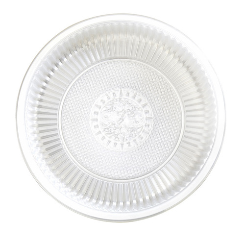 Disposable plate plastic dish plate fruit plate round plate thickened transparent household barbecue picnic round food grade