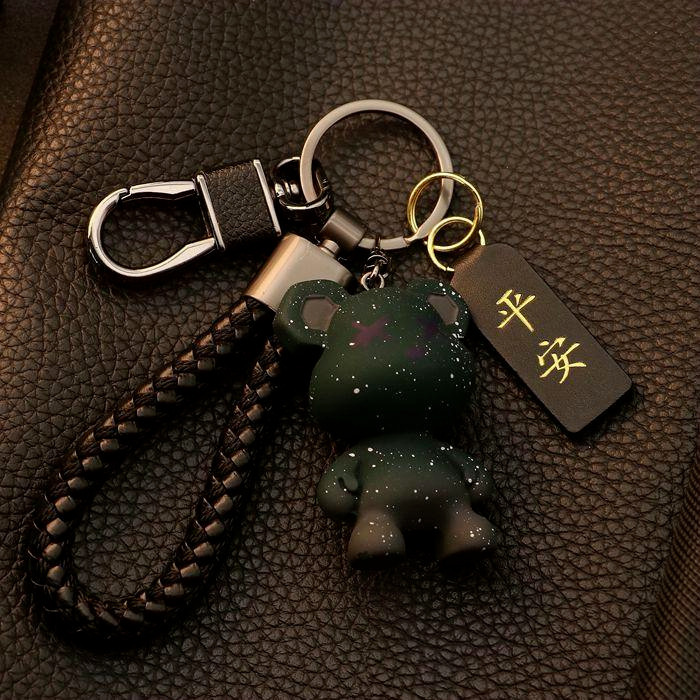 High-End Bear Male and Female Key Chain Cartoon Cute Starry Sky Bear Car Key Chain Pendant Key Ring Key Chain