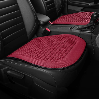 Breathable Small Waist Cool Mat Cushion — Seat cushion, seat cover - red-cool-silk-single-cushion-square-cushion