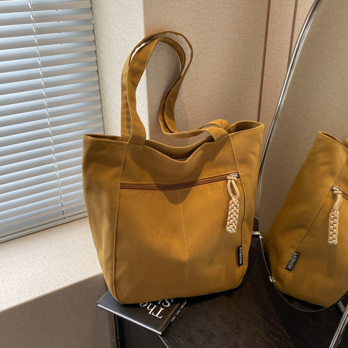 Large Capacity Tote Bag for Students, Class Backpack, Korean Style Casual Spring Casual Simple Tote Bag